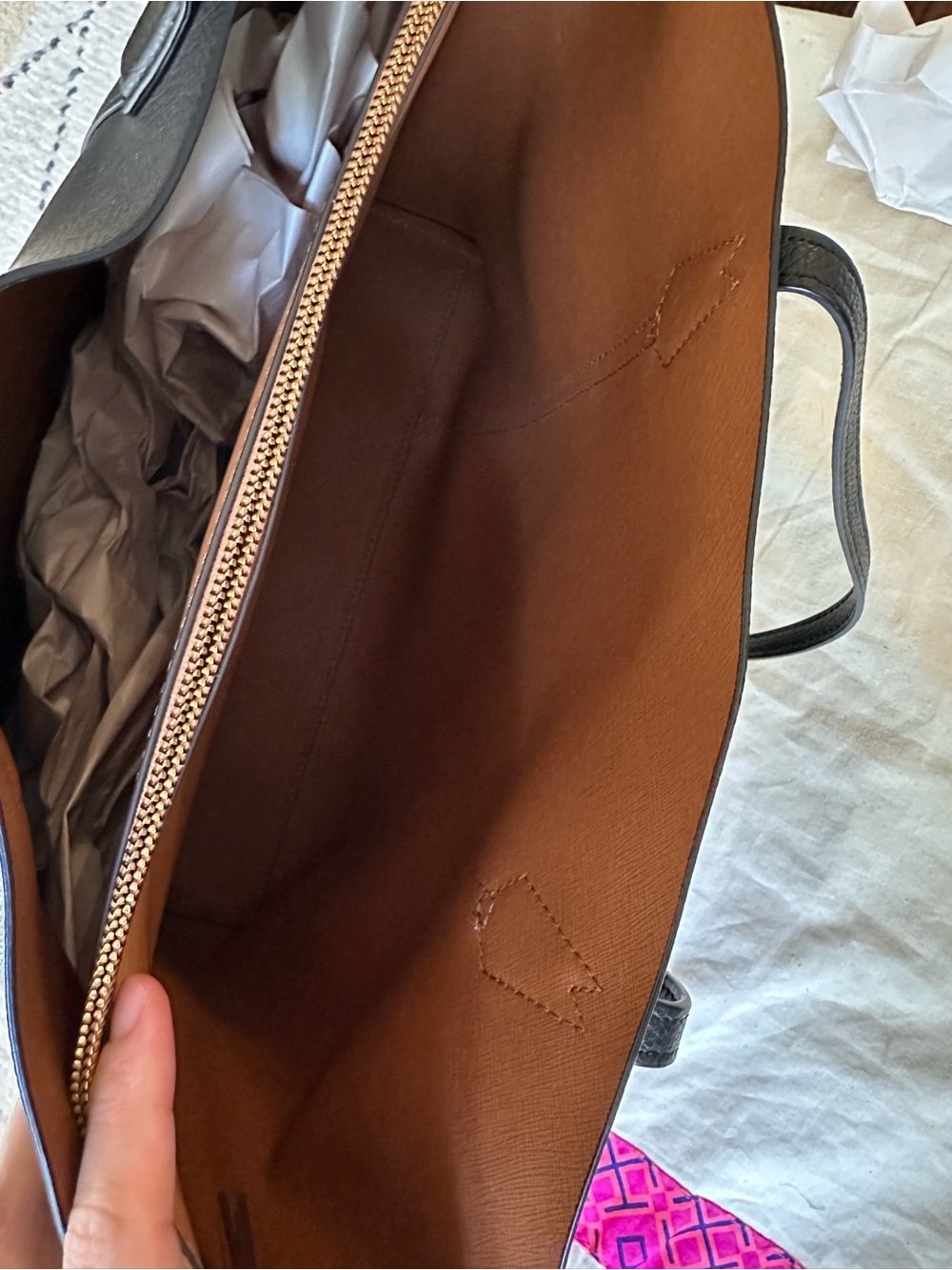 Tory Burch Perry Large Leather Tote | Excellent Condition | Work Laptop Bag - Picture 7 of 12